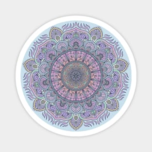 Pink Purple and Blue Mandala Magnet